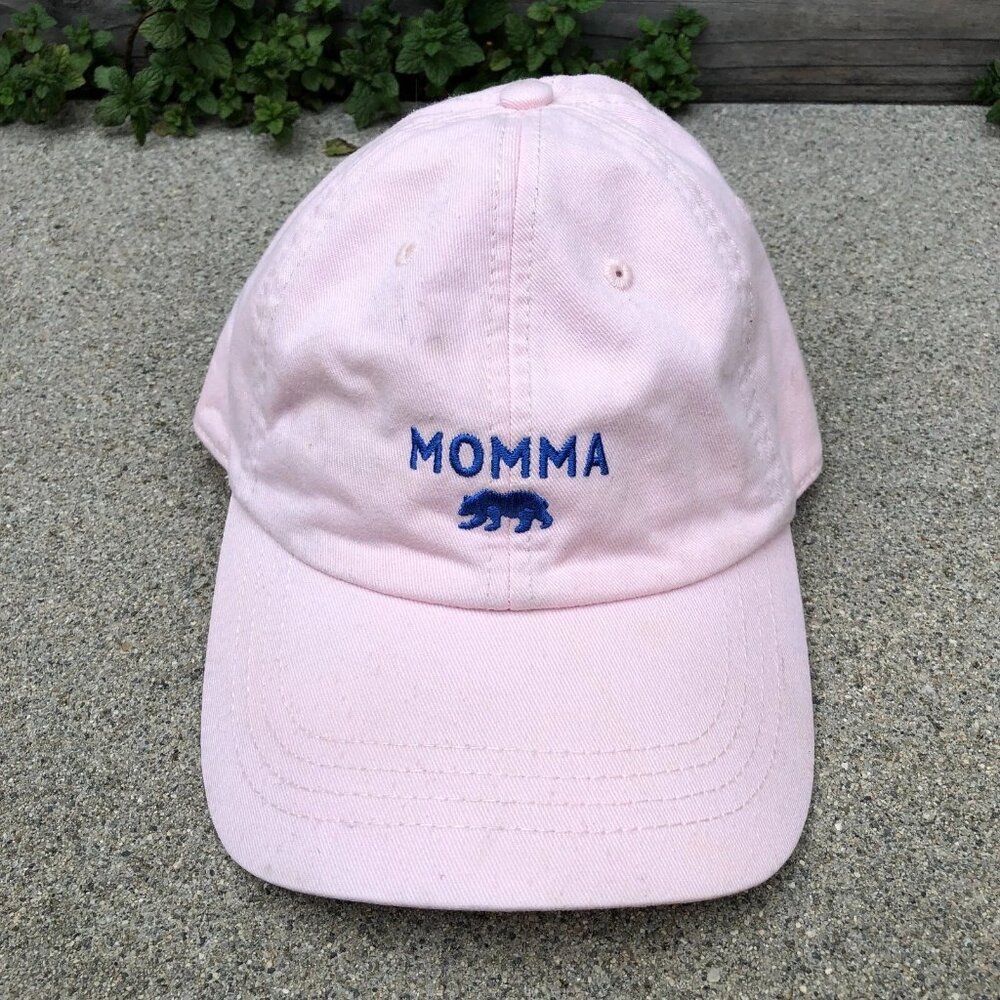STATE OF MINE Momma Bear Baseball Hat Women's Pink Adjustable Cap